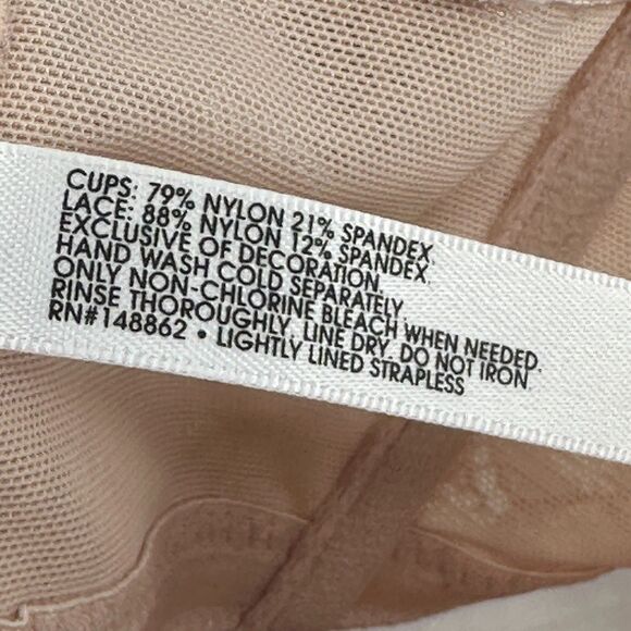 Torrid Curve Womens Push Up Padded Bra Size 42DD Nude Beige Lace Underwire - Picture 6 of 7